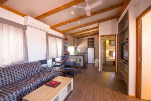 Euston Club Resort Cabin 12 lounge 